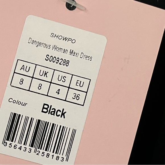 Showpo US4 Dangerous Woman Black Maxi Dressbell sleeve witch sexy goth 0864 - Picture 12 of 15